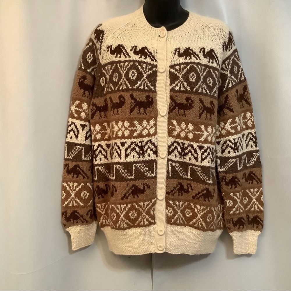Fotrama Cardigan Men’s Size Large Unisex Alpaca Hand Knit